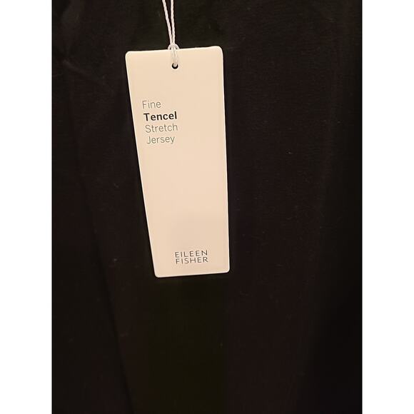 Eileen Fisher Black Fine Tencel Stretch Jersey Drawstring Jumpsuit Sz 2X New - Picture 6 of 8